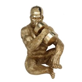 DKD Home Decor Figura Moderno Gorila de Resina Dorado 38 x 61.5 x 44 cm Precio: 127.69000046. SKU: B1H29964C3