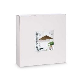 Giftdecor Lámpara de Techo 55 cm Vuelo Cuerda en Metal y Papel - Color Negro o Marrón (Set de 4)