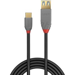 Lindy Cable Adaptador USB 3.2 Type C a A 0.15m, 10Gbps, Línea Anthra