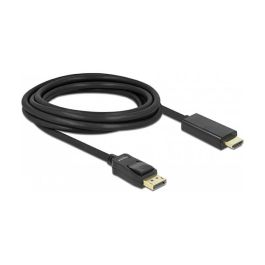 DELOCK 82435 Cable DisplayPort a HDMI, 3m, Conectores Macho Derecho, Negro