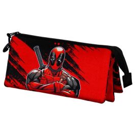 KARACTERMANIA Portatodo triple Bad Deadpool Marvel, 3 compartimentos, resistente a líquidos, 10x23,5x5cm