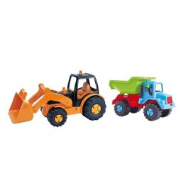 AVC Camión Volquete con Excavadora de Juguete para Niños +10 Meses, Pack Multilingüe (ES, EN, FR, PT, IT, DE), 64x23x16 cm, Plástico Precio: 15.49999957. SKU: B195E9GJXA