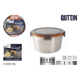 Fiambrera de Acero Quttin 2L para Microondas y Horno (12 Unidades)