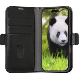 dbramante1928 COPENHAGEN_3 Funda Folio de Cuero Negro para iPhone 16 ProMax con Soporte y 3 Bolsillos para Tarjetas