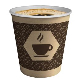 Algon Set de 100 Vasos de Cartón para Café 250 cc (10 Unidades)