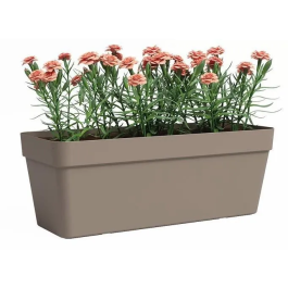 Artevasi 5600442837384 Jardinera Rectangular de Plástico Gris Topo L49.9 x D20 x H18.1cm