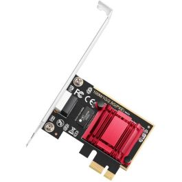 Cudy Adaptador de Red PCI Express 2.5G Ethernet Gigabit para PC/Servidor, Interno, RJ-45, Soporte de Bajo Perfil