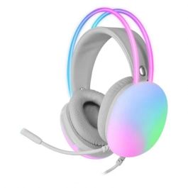 Mars Gaming Auriculares MH-GLOWP Pink Jack 3.5 mm PC-PS4-PS5-Xbox One-Series X-S RGB Chroma Flow