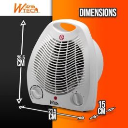 Warm Tech WAR5411074213183 Calefactor de Aire 2000W para Estancias hasta 15m³ Blanco 240V