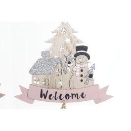 Decoracion Colgante Navidad Alpina DKD Home Decor Multicolor Natural 16 x 65 x 20 cm (12 Unidades)