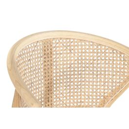 DKD Home Decor Silla Horeca Estilo Cottage de Olmo y Ratán Natural, Set de 2 Unidades, 48x56x80 cm, Altura Asiento 45 cm