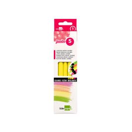 Lapices Fluorescente Liderpapel Jumbo Neon Amarillo 5 unidades