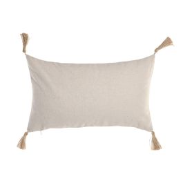 DKD Home Decor Cojín Boho de Algodón Yute Natural Verde 50 x 30 cm con Cremallera (2 Unidades)