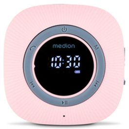 Medion MED4061275227642 Radio de Ducha FM Bluetooth IPX6 con Soporte de Ventosa Rosa