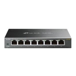 TP-Link TL-SG108S Switch Conmutador No Administrado 8 Puertos Gigabit Ethernet 10/100/1000 QoS Negro Montaje Pared