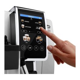 DeLonghi Máquina espresso Dinamica ECAM 380.85.SB, Totalmente automática, 1.8 L, Molinillo integrado, Negro, Plata