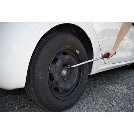 Llave Extractora Telescópica para Quitar Ruedas, Enchufe Reversible 17/19mm, Mayor Palanca