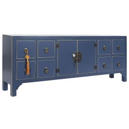 Mueble Tv Oriental DKD Home Decor Azul Dorado 24 x 51 x 130 cm