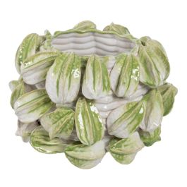 Jarrón Verde-Blanco Cerámica Decoración 33,50 X 33 X 23 cm Precio: 150.0037. SKU: B1BER2ACG4
