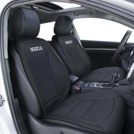 Abc SPCS424BK Respaldo Universal para Asiento Delantero de Coche - Confort Acolchado Negro Poliéster PVC, Durable y Fácil Limpieza