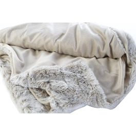 Manta Alpino DKD Home Decor Beige Blanco 200 x 2 x 150 cm
