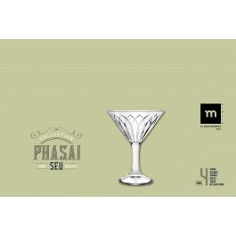 La Mediterranea Copa Coctel Phasai Seu 200 ml - Cristal de Diseño Elegante para Cócteles Exclusivos ø11.6x14.9 cm (24 Unidades)