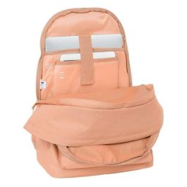 Safta Mochila doble para portátil 15,6" USB Munich Básicos Peach 31x44x18 cm