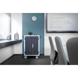 Digitus Armario de Carga Móvil para 30 Notebooks/Tablets hasta 15.6'' con USB-A, Desinfección UV-C y Ventilador Negro