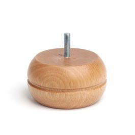 Pata de madera redonda de haya en color haya laca transparente mod.459. dimensiones ø9x5cm rei Precio: 8.49999953. SKU: S7912505