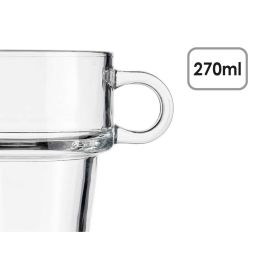 Taza de café y té Vivalto Z908-9/BHA6 Transparente Vidrio 270 ml (6 Unidades)