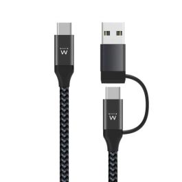 Ewent Cable USB Tipo C 2 en 1 EW9918 - USB-C a USB-C/USB-A, Carga Rápida 60W, 1m Precio: 7.88999981. SKU: S7809569