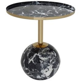 DKD Home Decor Mesita Auxiliar Moderna Negro Dorado 41 x 41 x 47 cm Precio: 61.49999966. SKU: B1H6FEC7EJ