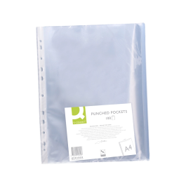 Q-connect Funda Multitaladro Piel de Naranja DIN A4 50 mc - Bolsa 100 Unidades