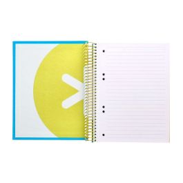 Cuaderno Espiral A5 Micro Antartik Tapa Forrada 120H 100 gr Horizontal 5 Bandas 6 Taladros Color Azul