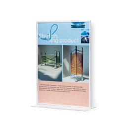 Q-connect Expositor sobremesa a dos caras en metacrilato tamaño A4