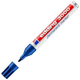 Edding Marcador Permanente 3000 Azul, Punta Redonda 1.5-3mm, para papel, cartón, metal, plástico y vidrio (10 Unidades) (10 Unidades) Precio: 19.89000057. SKU: S8421278