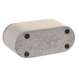 DKD Home Decor Vaso Gris Natural 11 x 4.5 x 6 cm Cemento Bambú