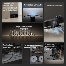 Dreame Robot Aspirador X50 Master 010204AA000603 Negro con Fregado