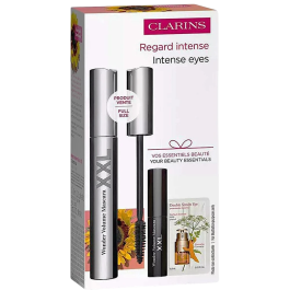 Set Clarins: Wonder Volume, Volumising, Mascara, Black, 8 ml + Wonder Volume, Volumising, Mascara, Black, 3 ml *Miniature + Double, Anti-Ageing, Serum, For Face, 0.9 ml *Sample Precio: 31.50000018. SKU: B1BJC9FX4H