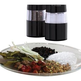 Russell Hobbs 28010-56/RH Juego de Molinillo de Sal y Pimienta, Molienda Fina o Gruesa, Luz LED, Negro