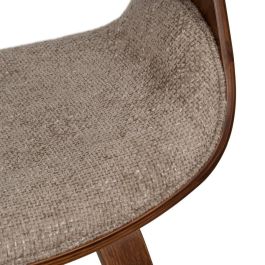 Silla Beige-Marrón Tejido-Madera 61 X 56 X 82 cm