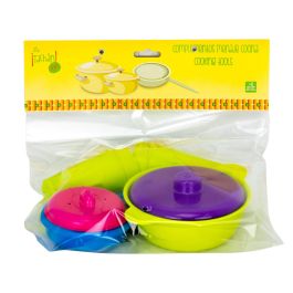 Tachan Accesorios de Cocina en Bolsa Set 6 Piezas con 4 Vasos y 2 Cacerolas para Juego de Imitación a Partir de 3 Años