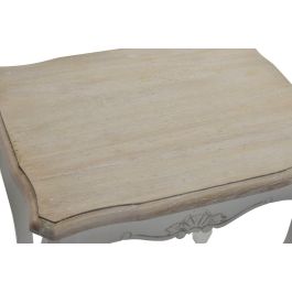 DKD Home Decor Mesita Auxiliar Tradicional Versalles3 Blanco Natural Madera Abeto 40 x 61 x 60 cm Set de 3