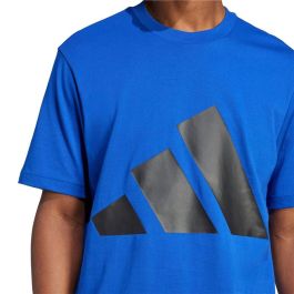 Camiseta de Manga Corta Hombre Adidas Bl Sj Azul Negro 11-12 Años