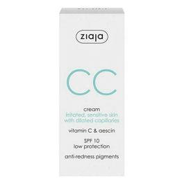Ziaja CC Cream Correctora para Pieles Irritadas y Sensibles - Calma, Unifica Tono, Hidratante con Filtros UVA/UVB y Ácido Hialurónico 50 ml Precio: 4.58999948. SKU: B146EY8KKJ