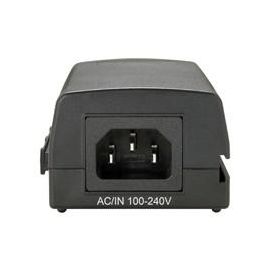 LevelOne Inyector PoE POI-2002 Ethernet Rápido 10/100 Mbit/s IEEE 802.3af Negro 52V