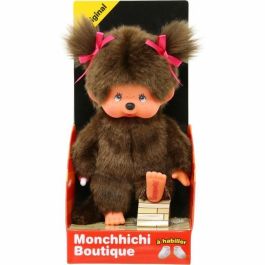 Bandai BAN3701405824037 Monchhichi Mono de Peluche La Chica Original 20 cm Bandai BAN3701405824037 Monchhichi Mono de Peluche La Chica Original 20 cm