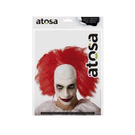 Peluca Calva De Payaso Rojo Con Laterales Rizados 130 gr