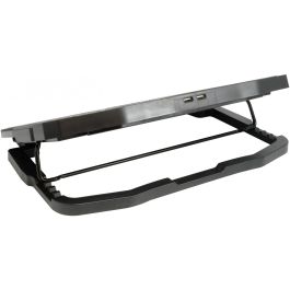 Conceptronic Soporte Base Refrigeración Thana07B para Portátiles hasta 17" con 2 Ventiladores, Negro e Iluminación Azul