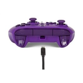Power A 1521747-02 Mando con Cable Mejorado para Xbox Series X/S, Xbox One, Windows 10/11 - Morado Royal